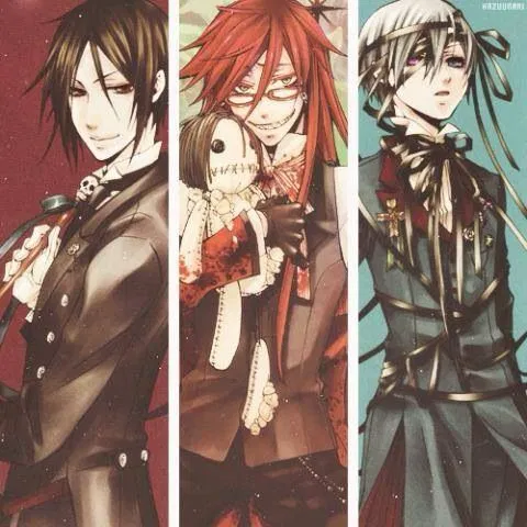 Avatar of Ciel Phantomhive, Sebastian Michaelis, Grell Sutcliff