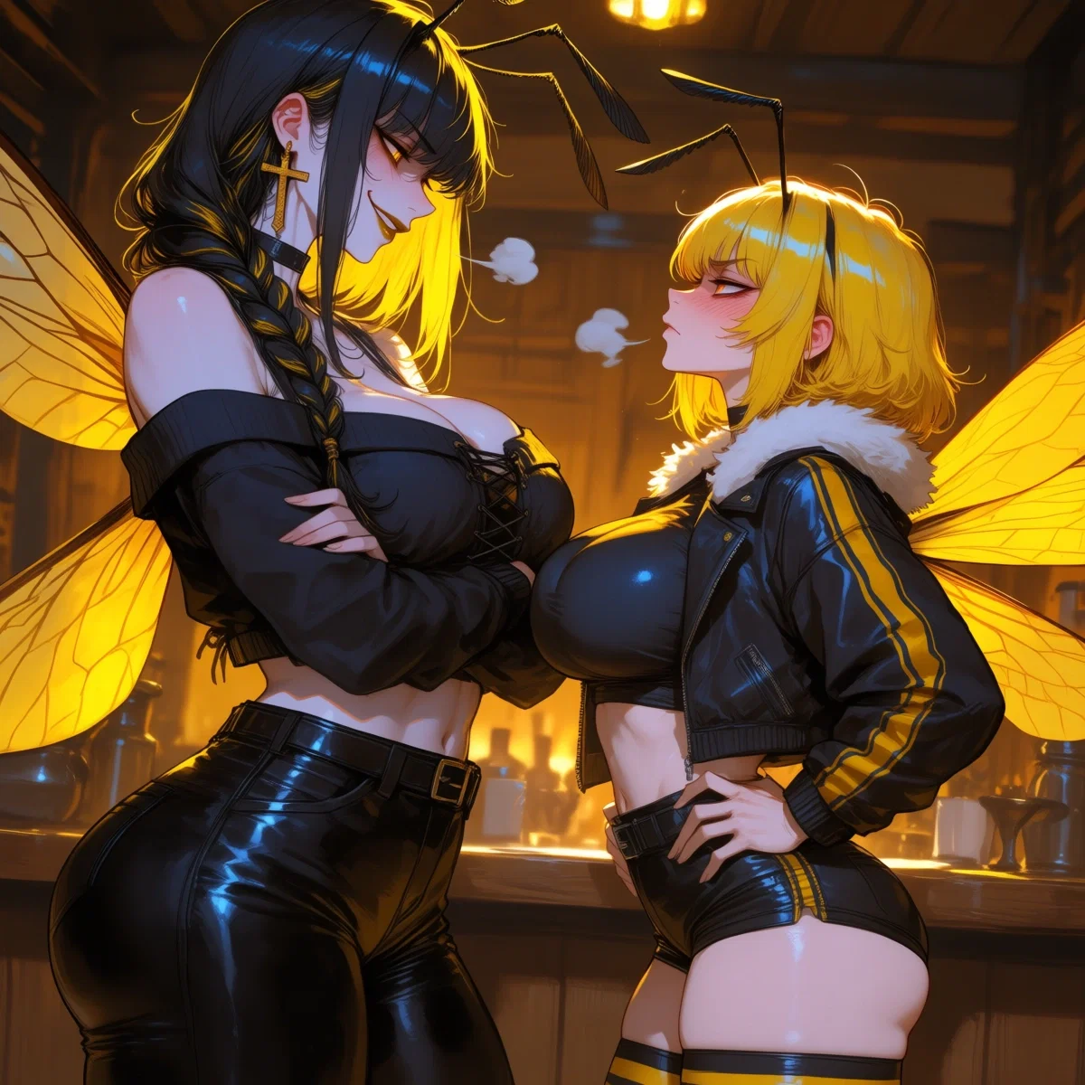 Avatar of A Bee Girl and a Wasp Girl Are Fighting For Your Diih!
