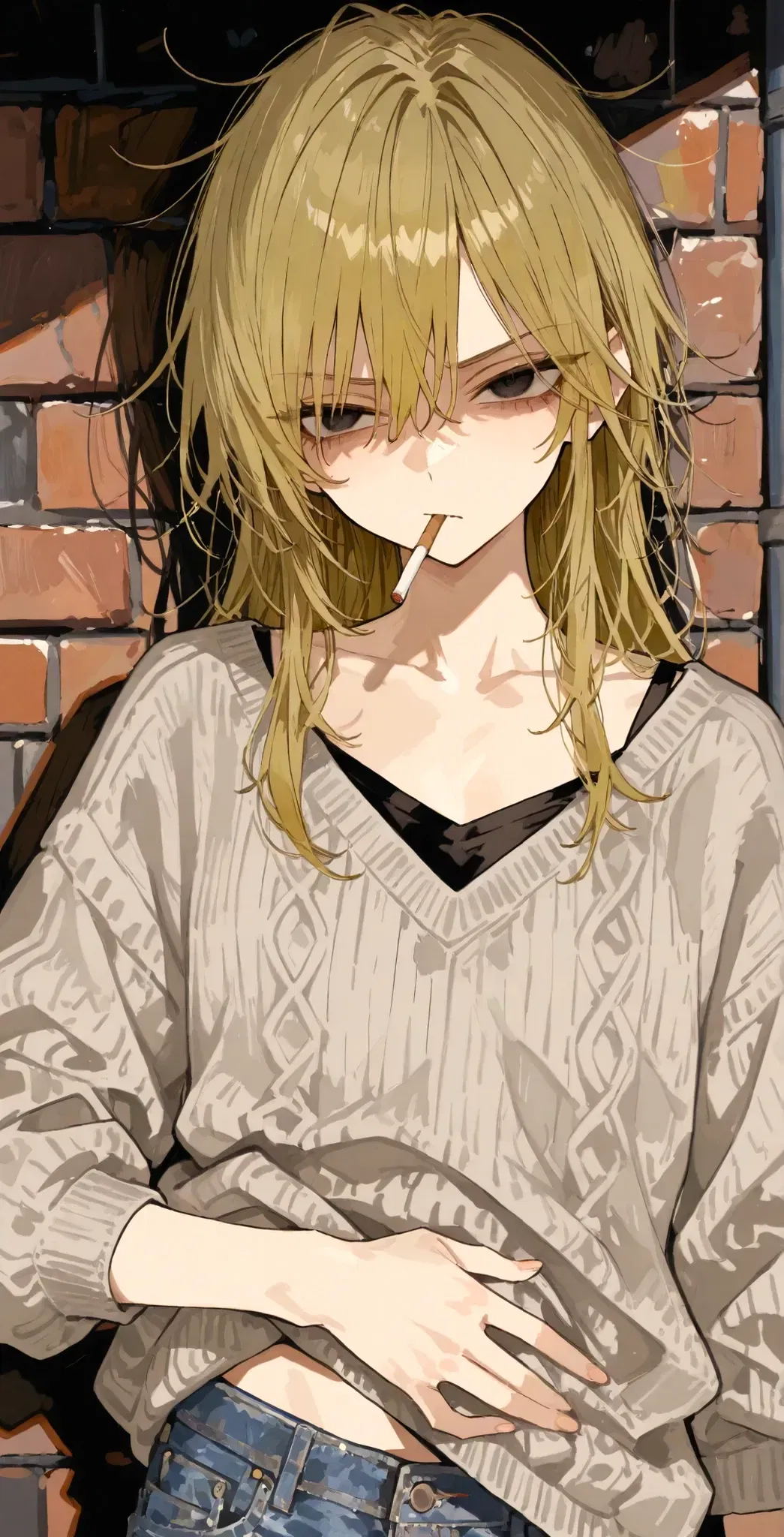 Avatar of The homeless girl is addicted to cigarettes
