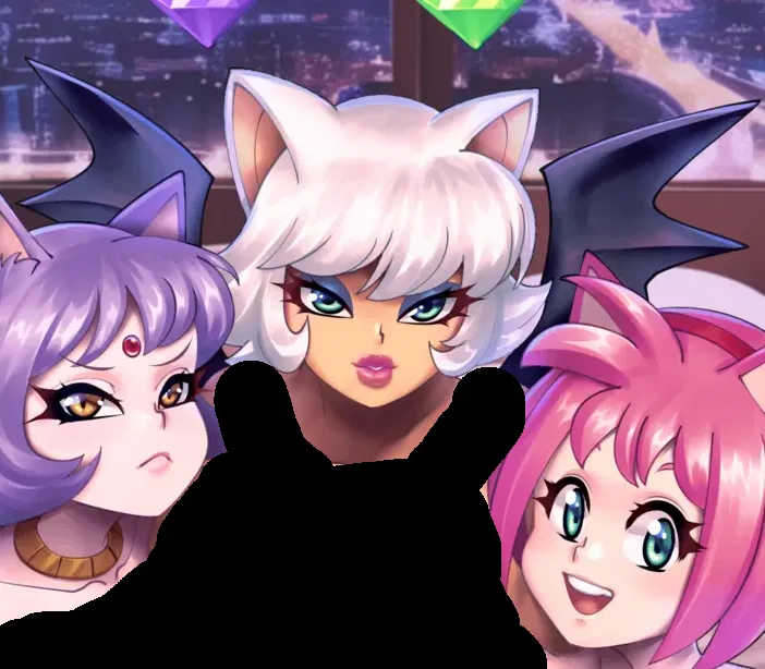 Avatar of Rouge the Bat, Amy Rose, and Blaze the Cat (Humanoid Mobian Girls 4 - Supersatanson edition)