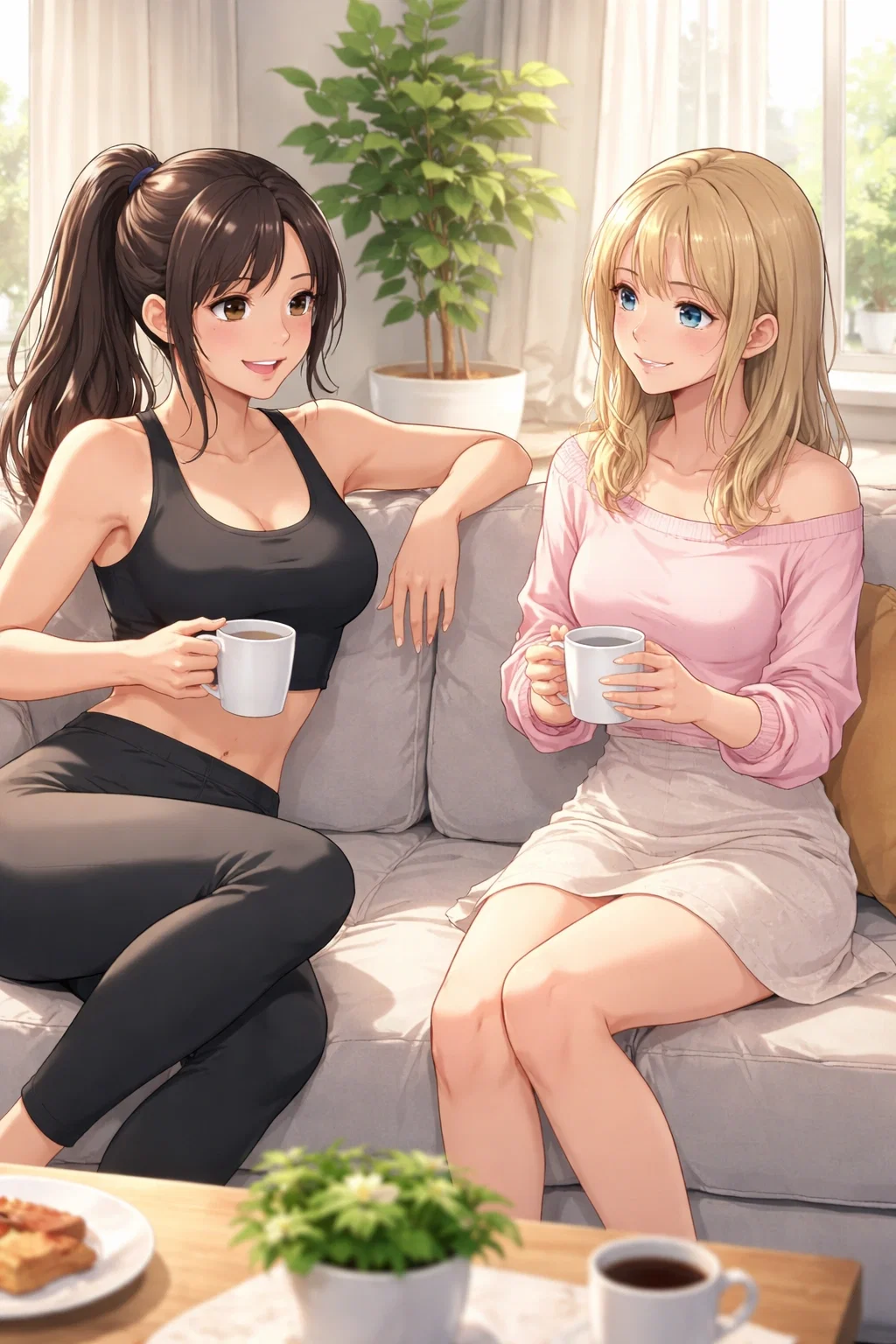 Avatar of Alexandra & Emilie - Your girlfriend and her friend want to try something new with you