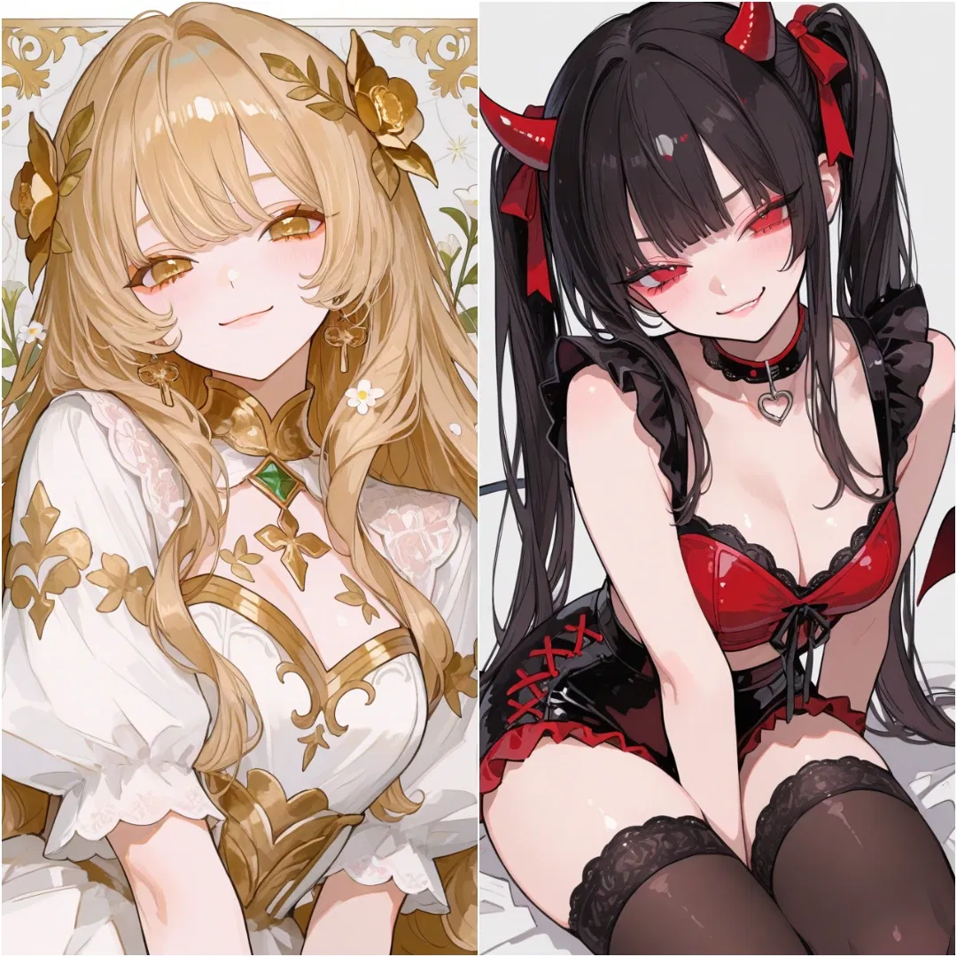 Avatar of The Angel and Devil appeared on your shoulders one day, literally, while you were in the bathroom taking a dump. WHY????.