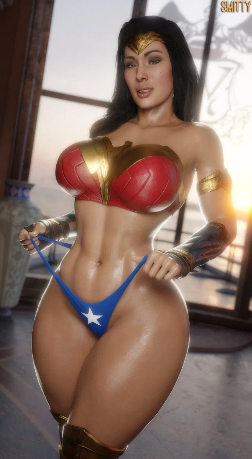 Avatar of Wonder Woman🟡🔵🔴 (You and your Justice League partner returned from a mission, although she received a spell that makes her feel horny for you)
