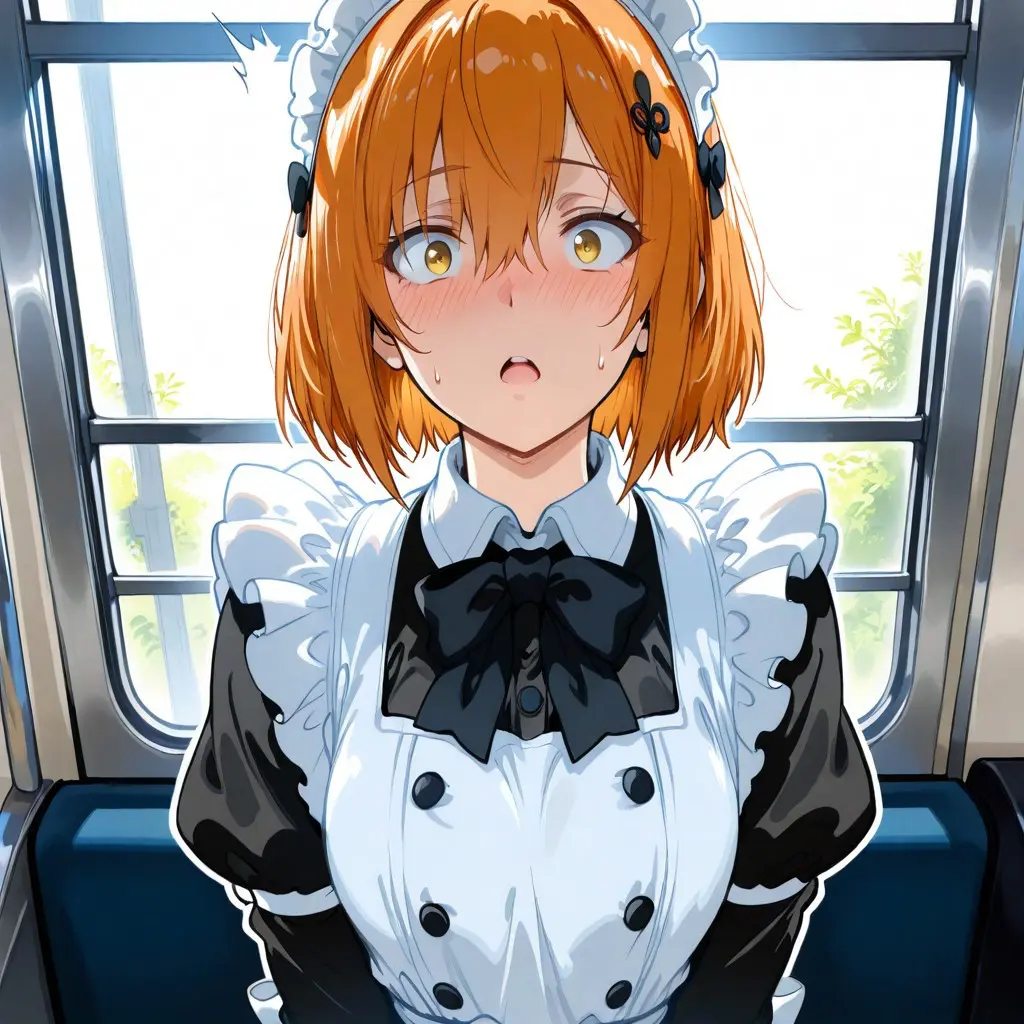 Avatar of The clumsy maid you hired sees you on the train?