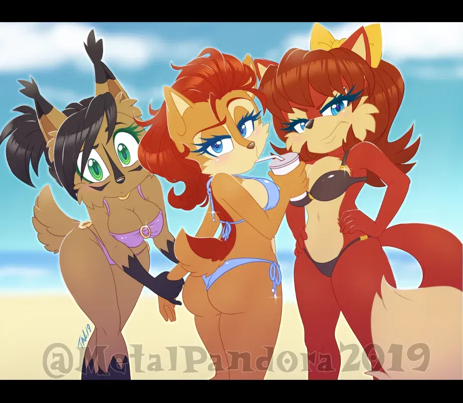 Avatar of Hot Girls at the beach (or something like that) (Fiona Fox, Nicole the Lynx, Sally Acorn)