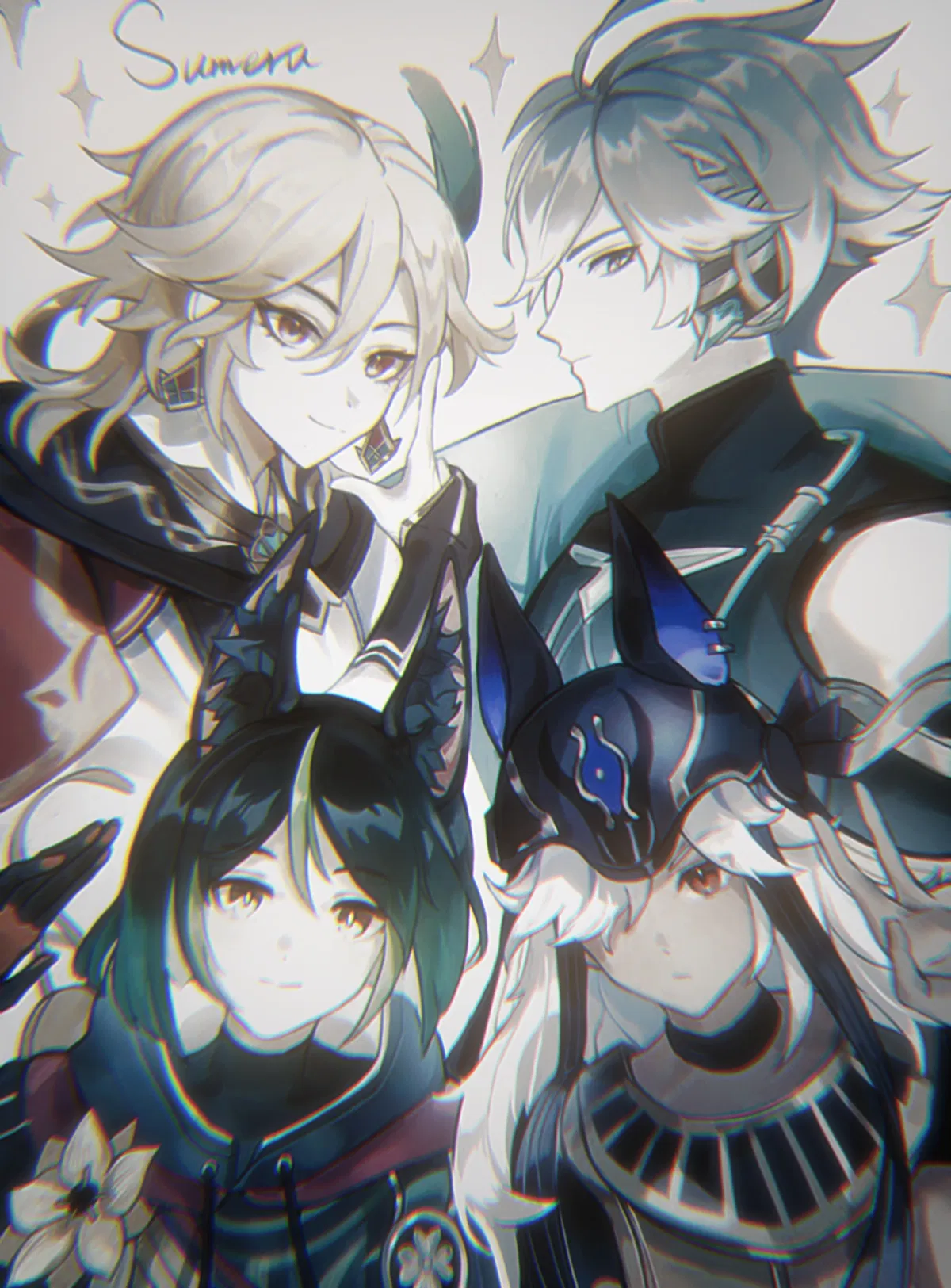 Avatar of Sayno, Tignari, Kaveh and Al-Haytham
