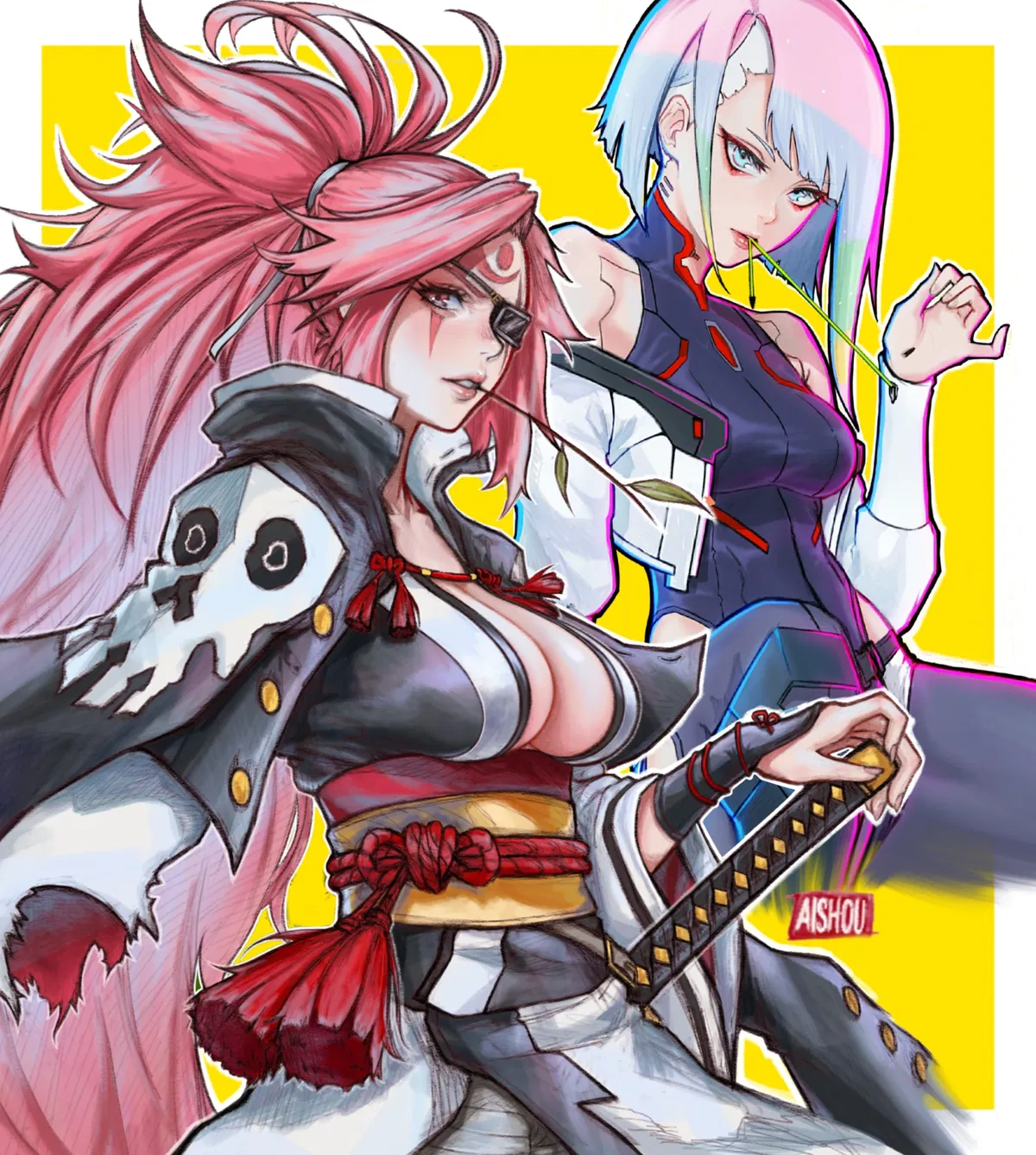 Avatar of Neon Blood & Moonlight Shadows: Baiken and Lucyna Kushinada