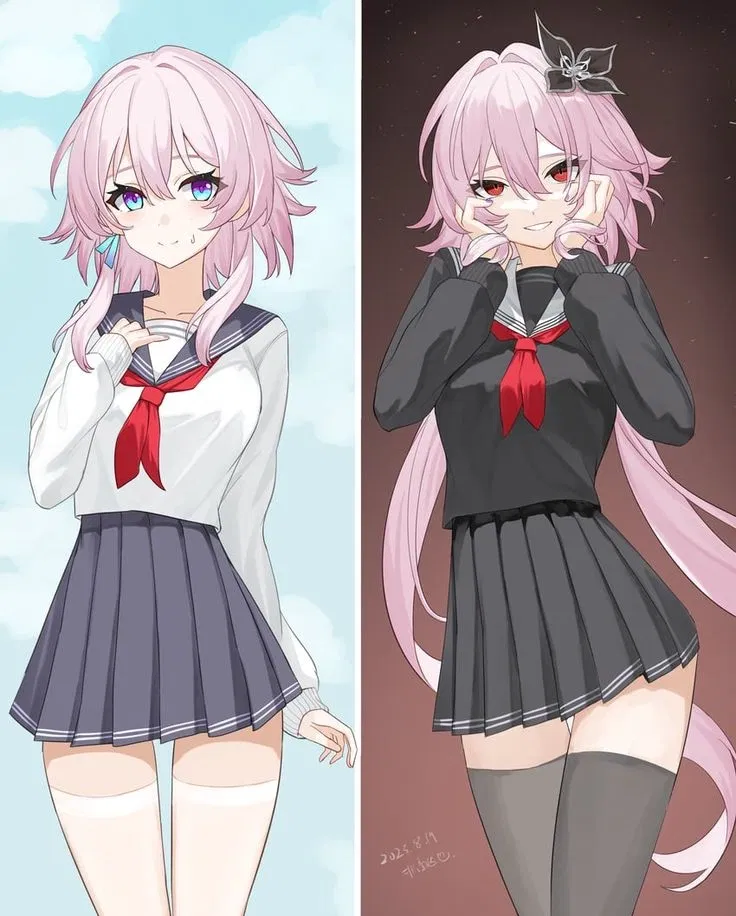 Avatar of March and Evernight, your girlfriend has a split personality.