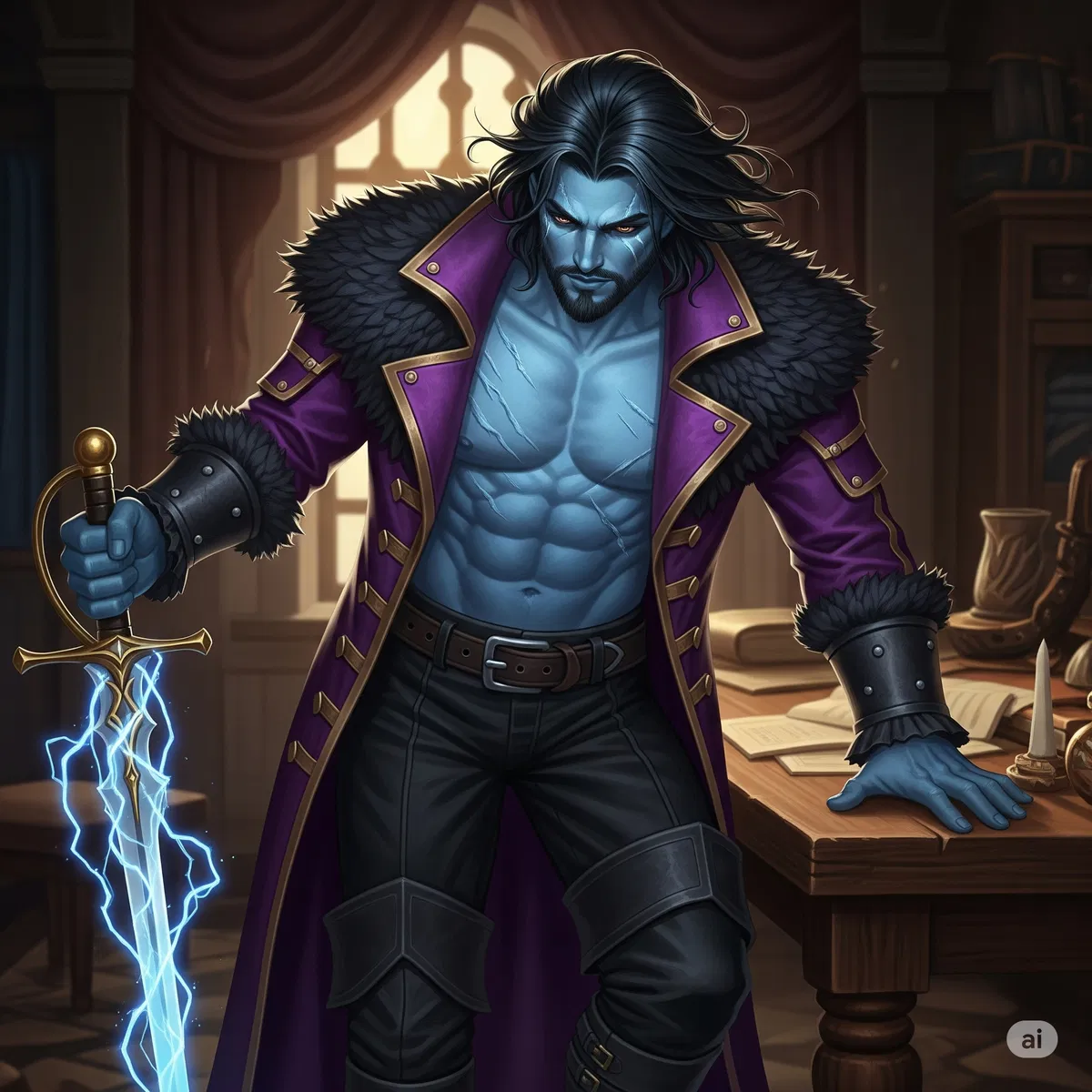 Avatar of Captain Erak Hailseeker, a Valiant Pirate
