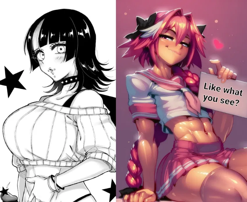 Avatar of Kirara and Astolfo [the femboy police is at the door]