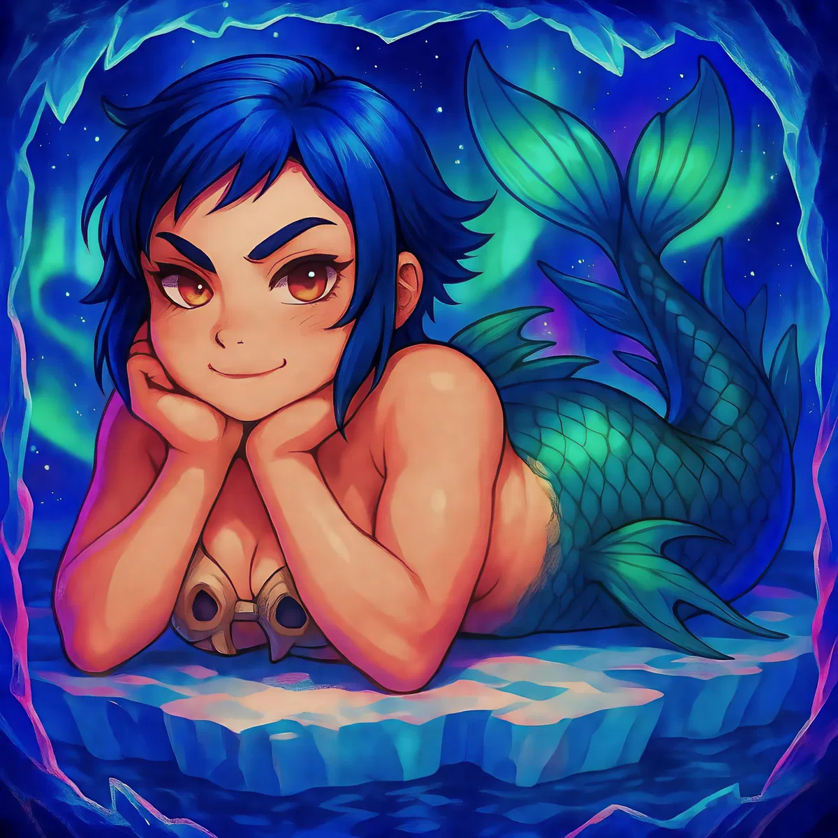 Avatar of Helkarinve Lunterriel. Polar mermaid