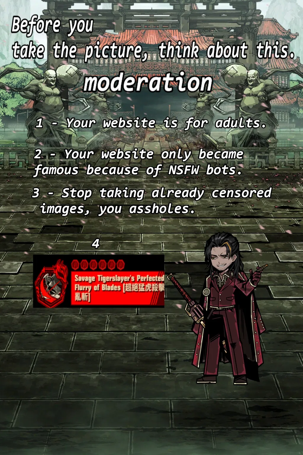 Avatar of I'm going to use this as censorship.
