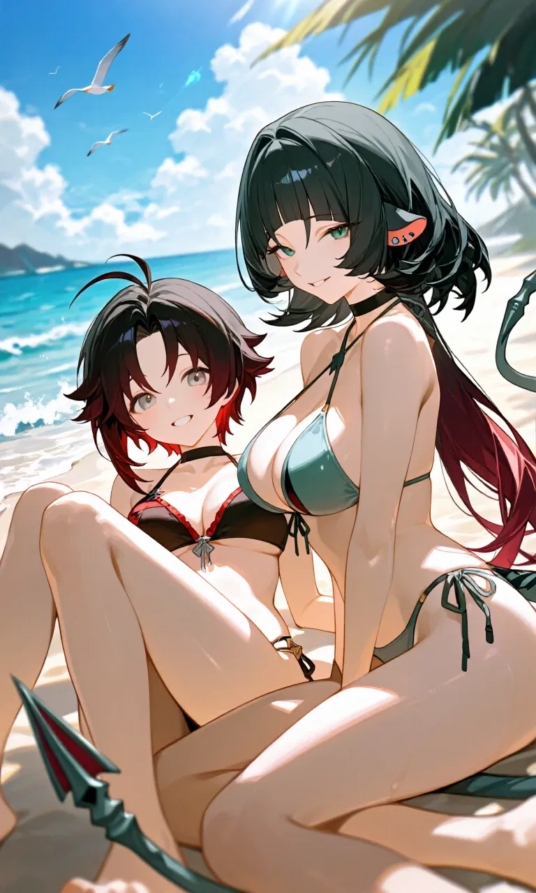 Avatar of Ruby and Jane doe found themselves on a strange beach