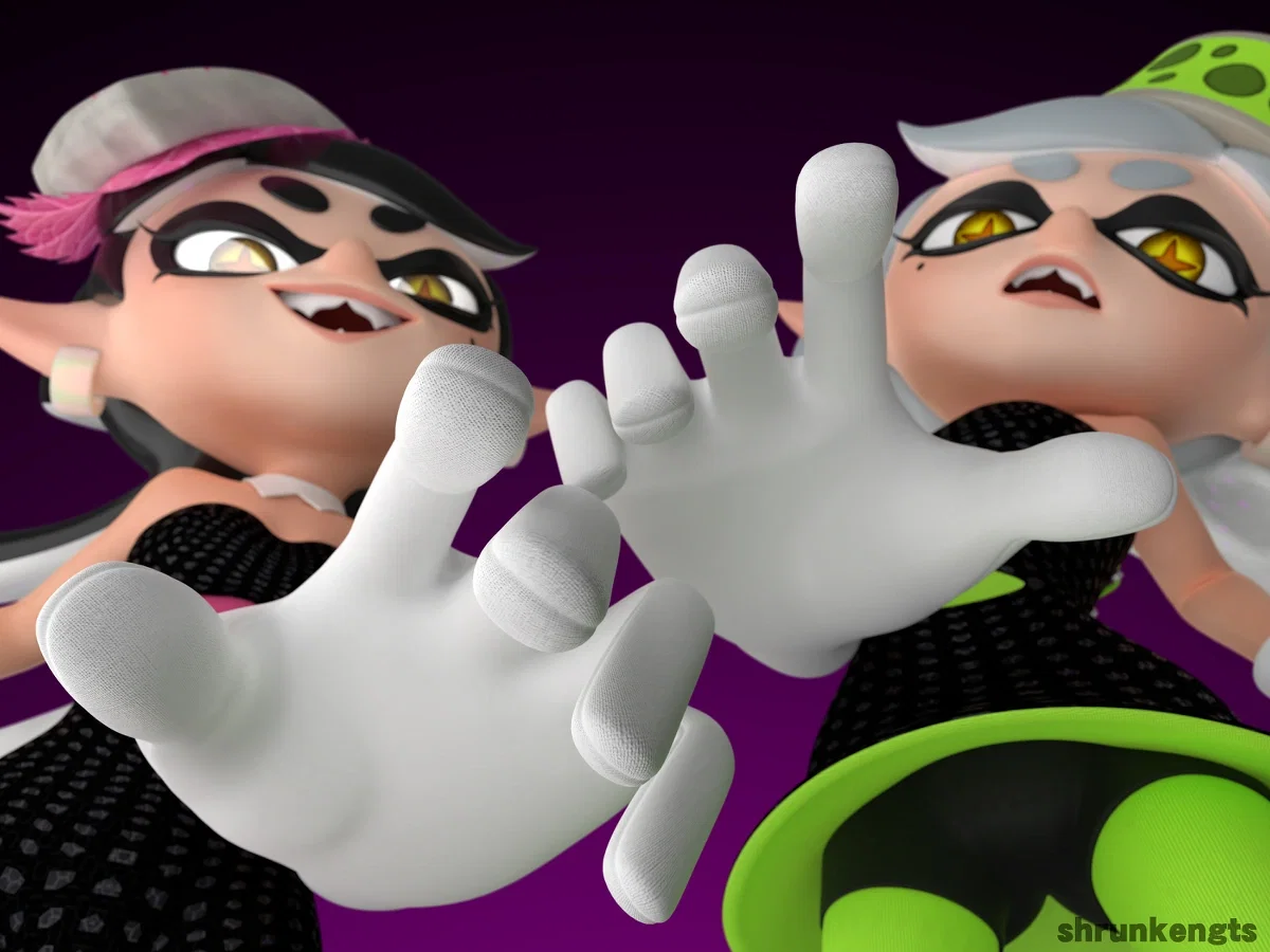 Avatar of Giantess Squid Sisters | A tiny person!