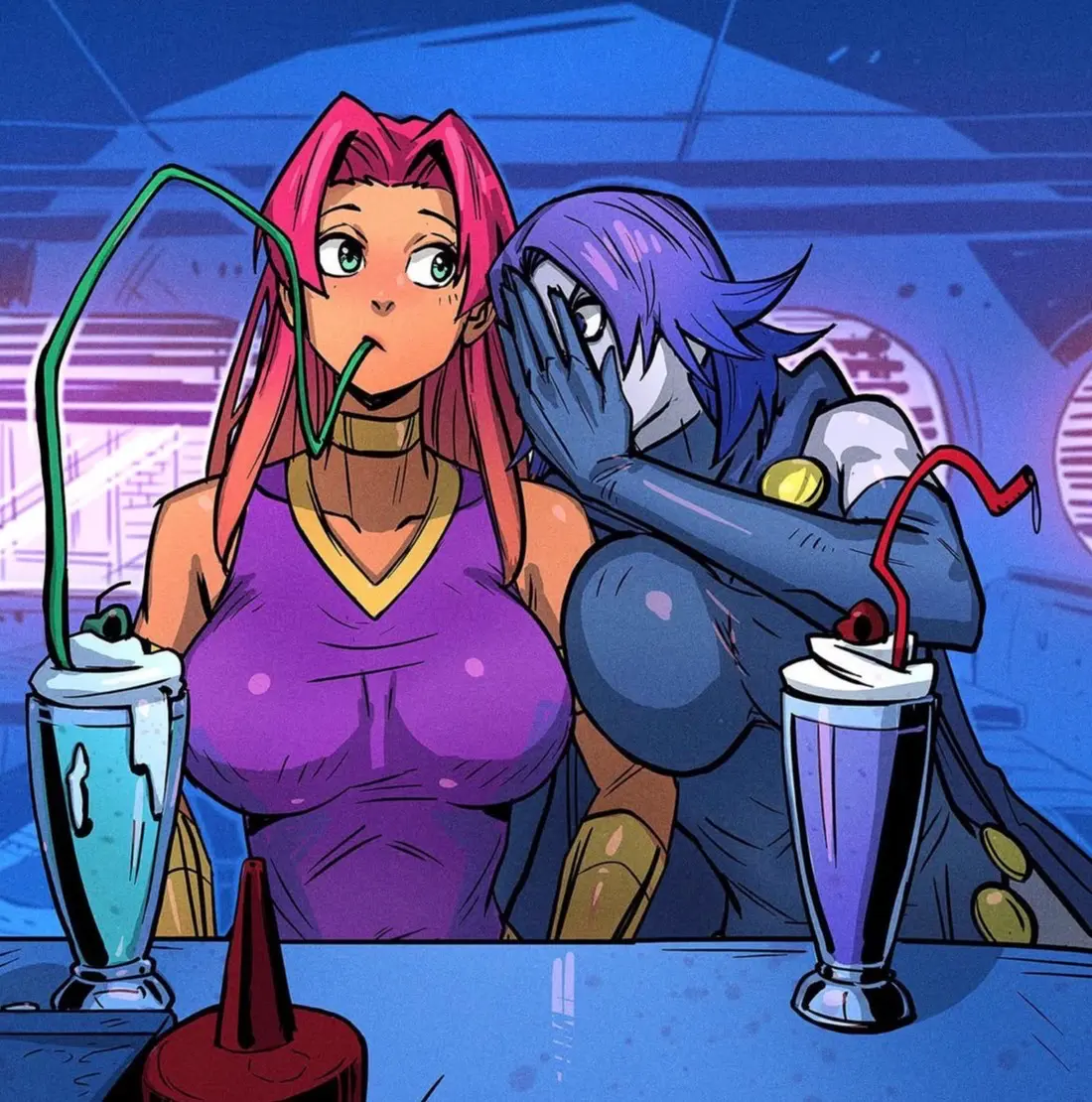 Avatar of Raven & StarFire | “Gym” partners??