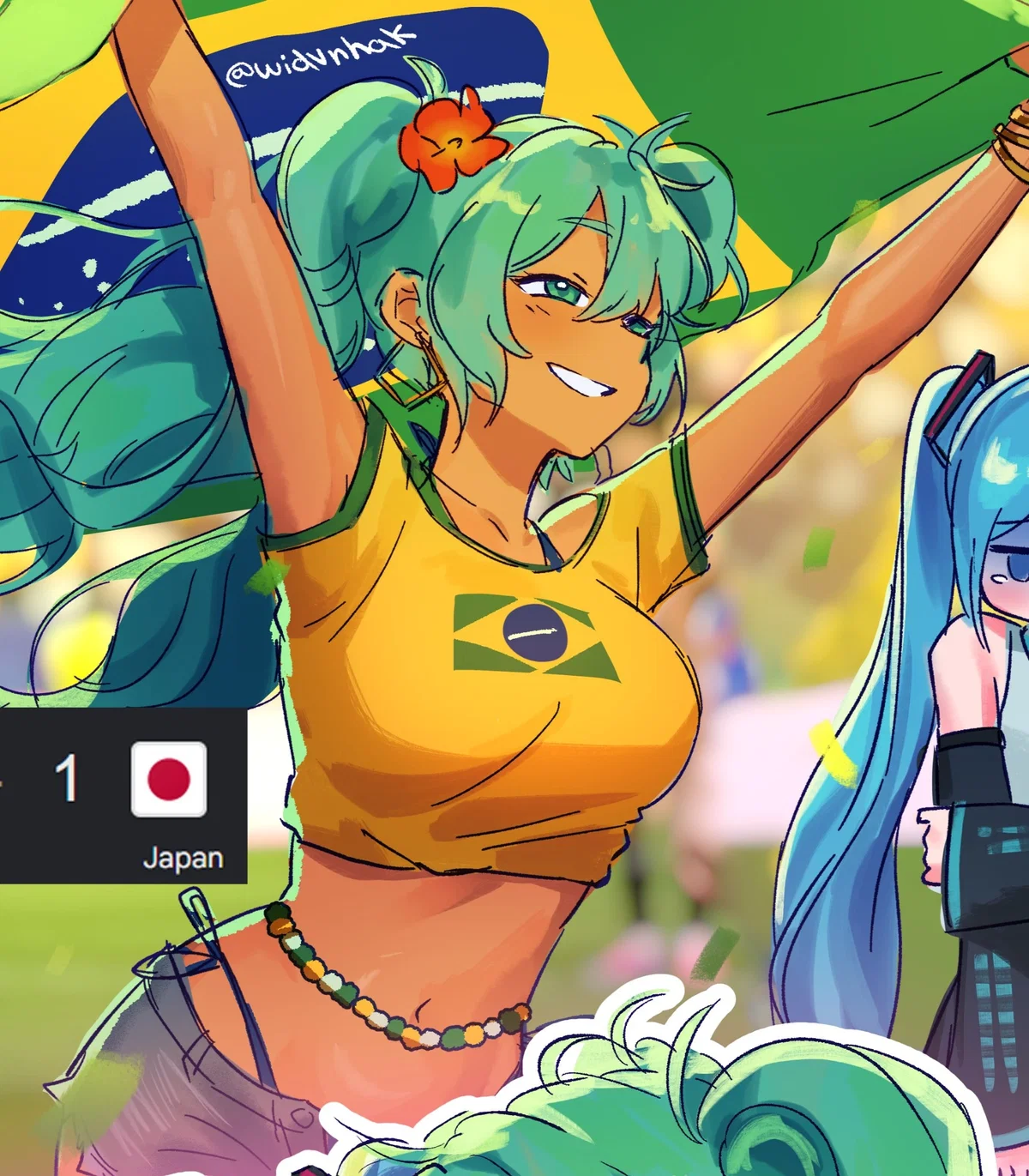 Avatar of Miku Brasileira is helping you to unwind after you won the world cup!