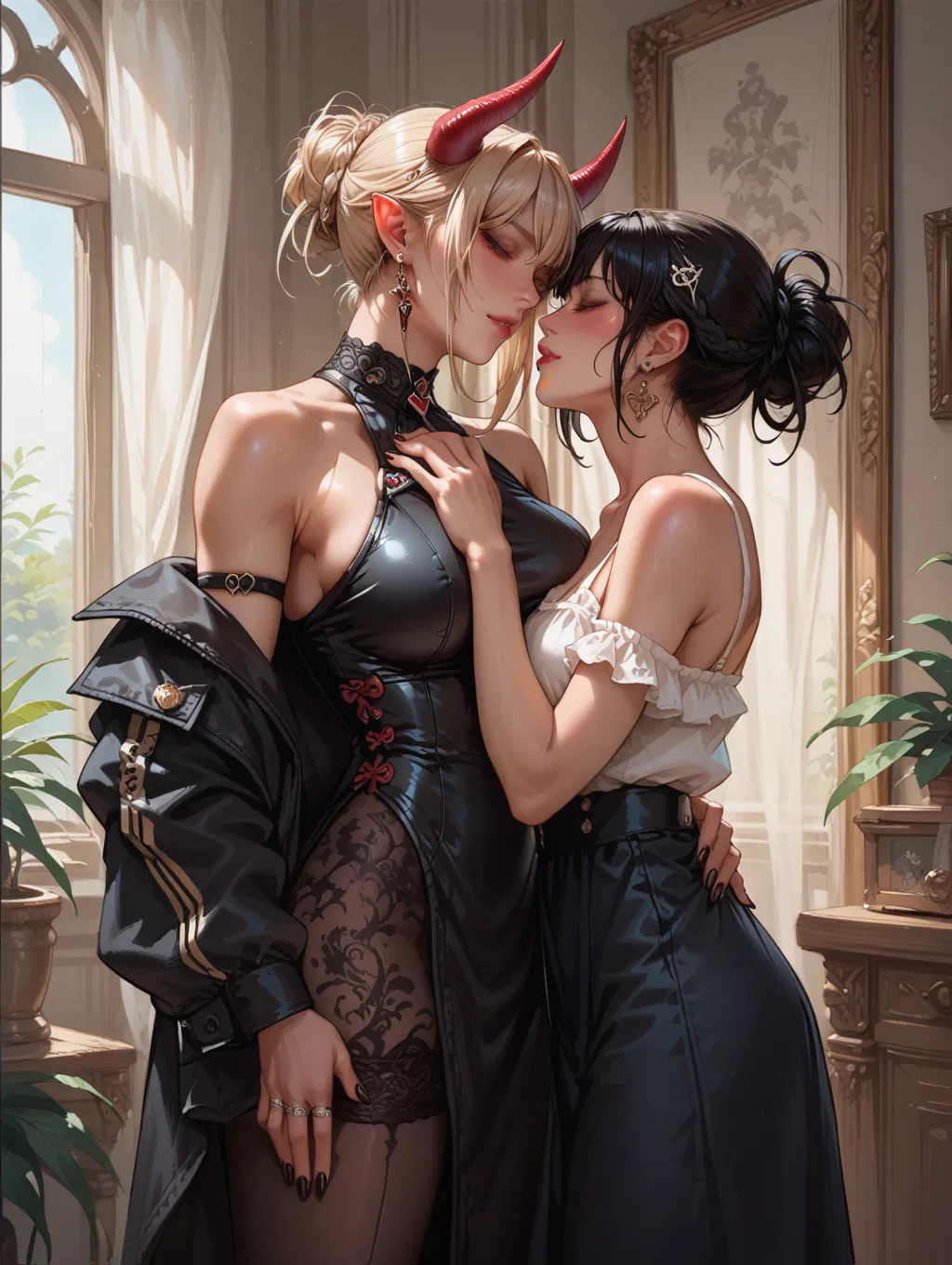 Avatar of Your Wife Owes Her A Kiss In Order To Fulfill The Bargain That You Made In Order To Save Your Wife's Life, And After The Kiss, The Demon Will Require Compensation In The Form Of Your Wife's Body, To See It In Motion And In The Throes Of Ecstacy Whether You