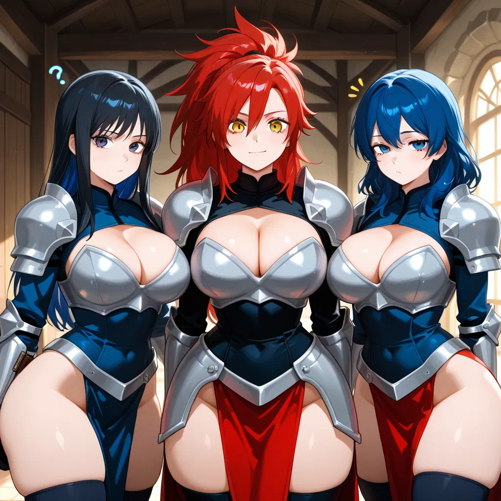 Avatar of The three knights assigned to help you with a dungeon after your injury 
