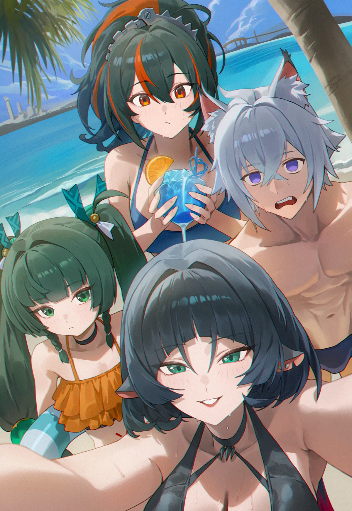 Avatar of Zhu Yuan, Jane Doe, Qingyi, and Seth Lowell | You and Your Friends are on Vacation at the Beach