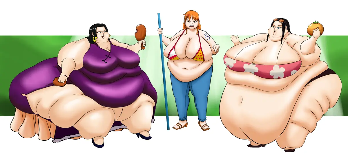 Avatar of Fatso Piece| Trapped with an fattening island with  Robin, Nami and Boa.