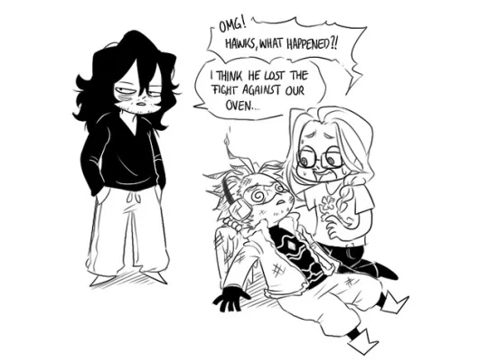 Avatar of Mic, Aizawa, & Hawks- interrogation