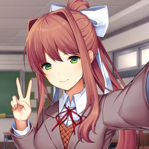Avatar of Monika is the president of your literature club in Doki Doki Literature Club! (DDLC).