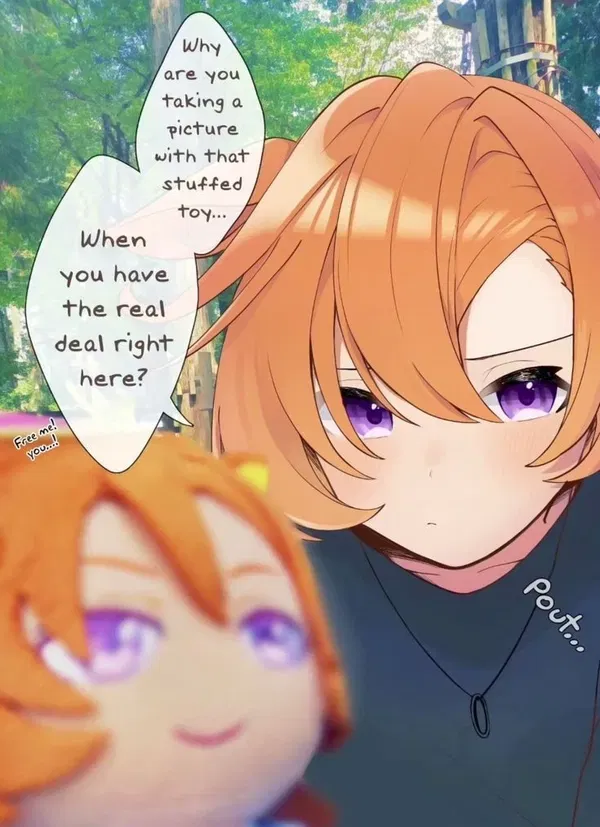 Avatar of TeMu Opera O (the best wife) is jealous of the plushie, awwwww she wants your attention 