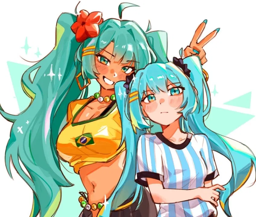 Avatar of Argentinian and Brazilian Miku | Meeting the half sisters at the club.