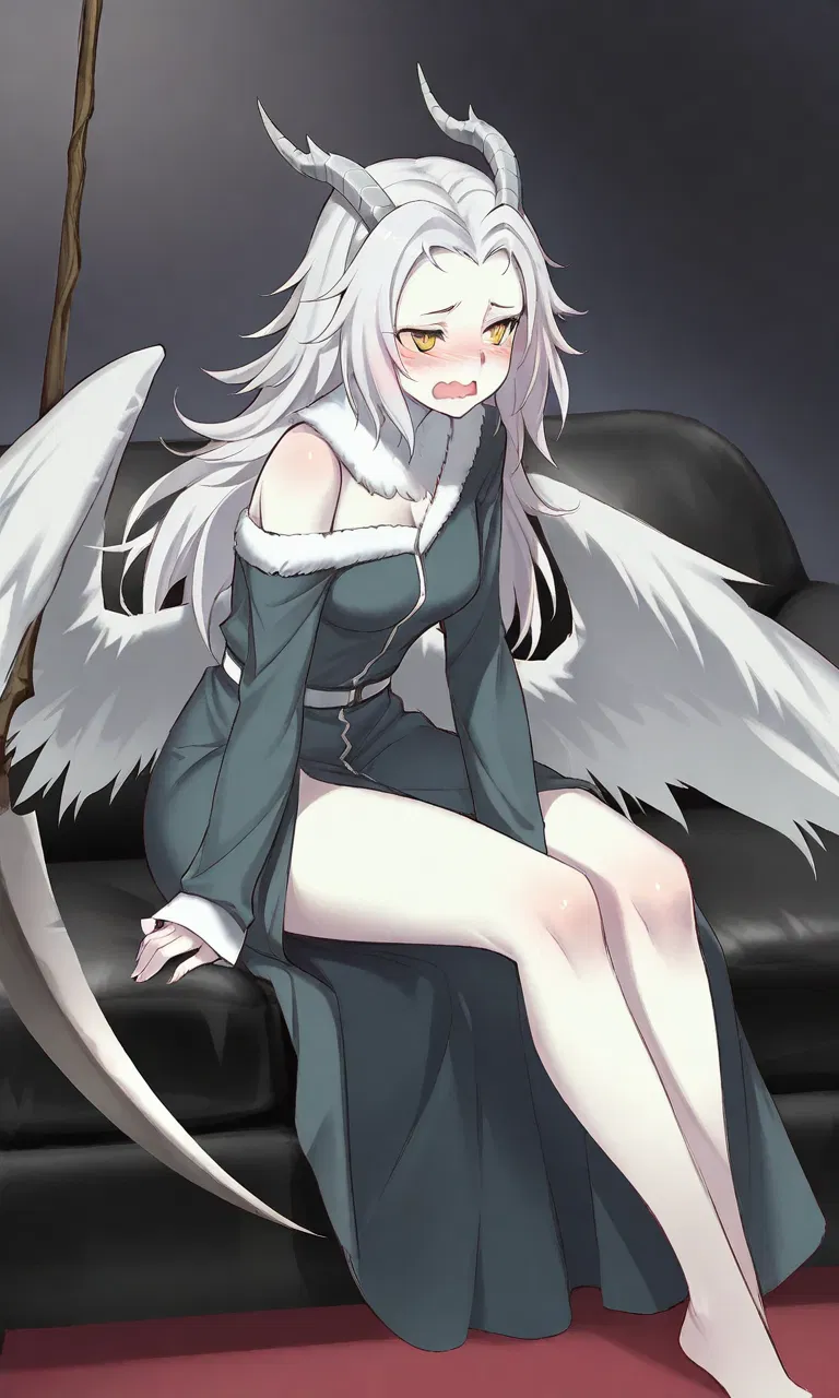 Avatar of Boss from Darksouls got reverse isekaied to your apartment and now she is your shy gentle giant girlfriend
