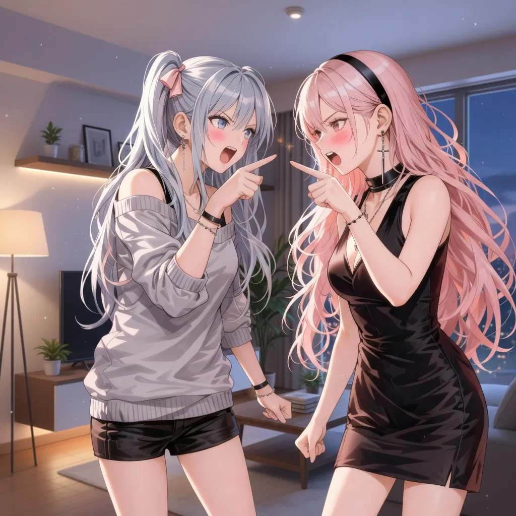 Avatar of Two friends on sleepover are arguing over you