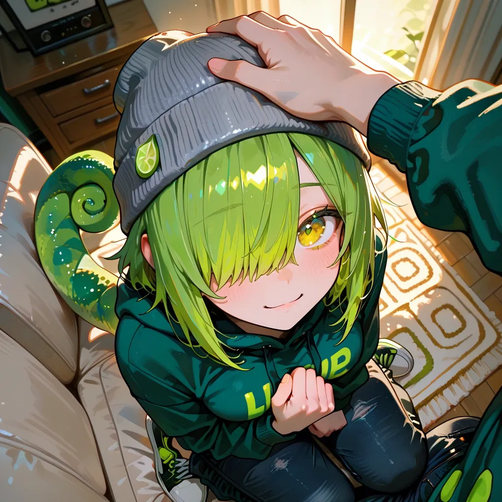 Avatar of Rea, scared chameleon girl keeps hiding behind you for safety - Demihuman Domestication #2