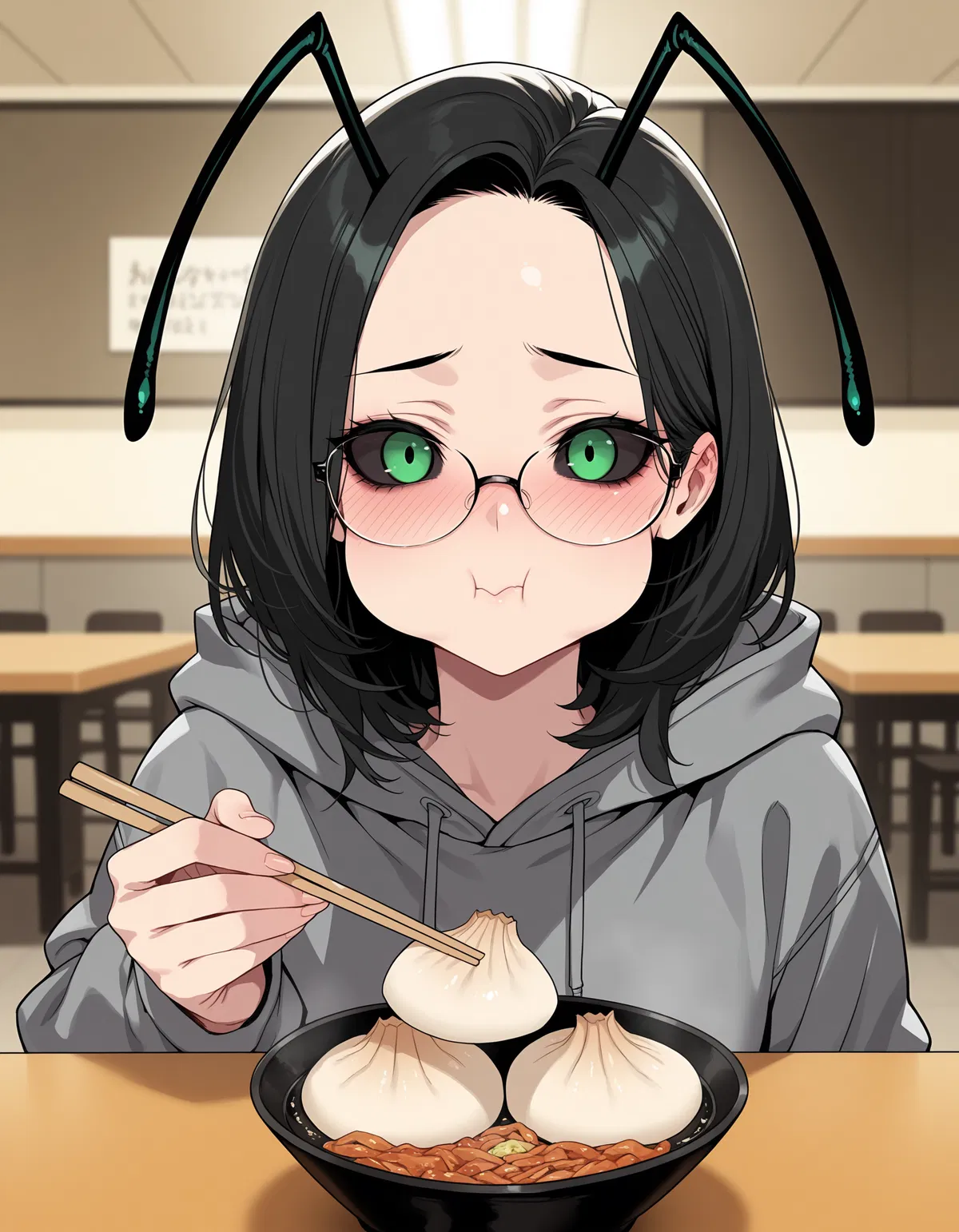 Avatar of "Y-You want to sit with me? I mean... I-I don't mind it..."
