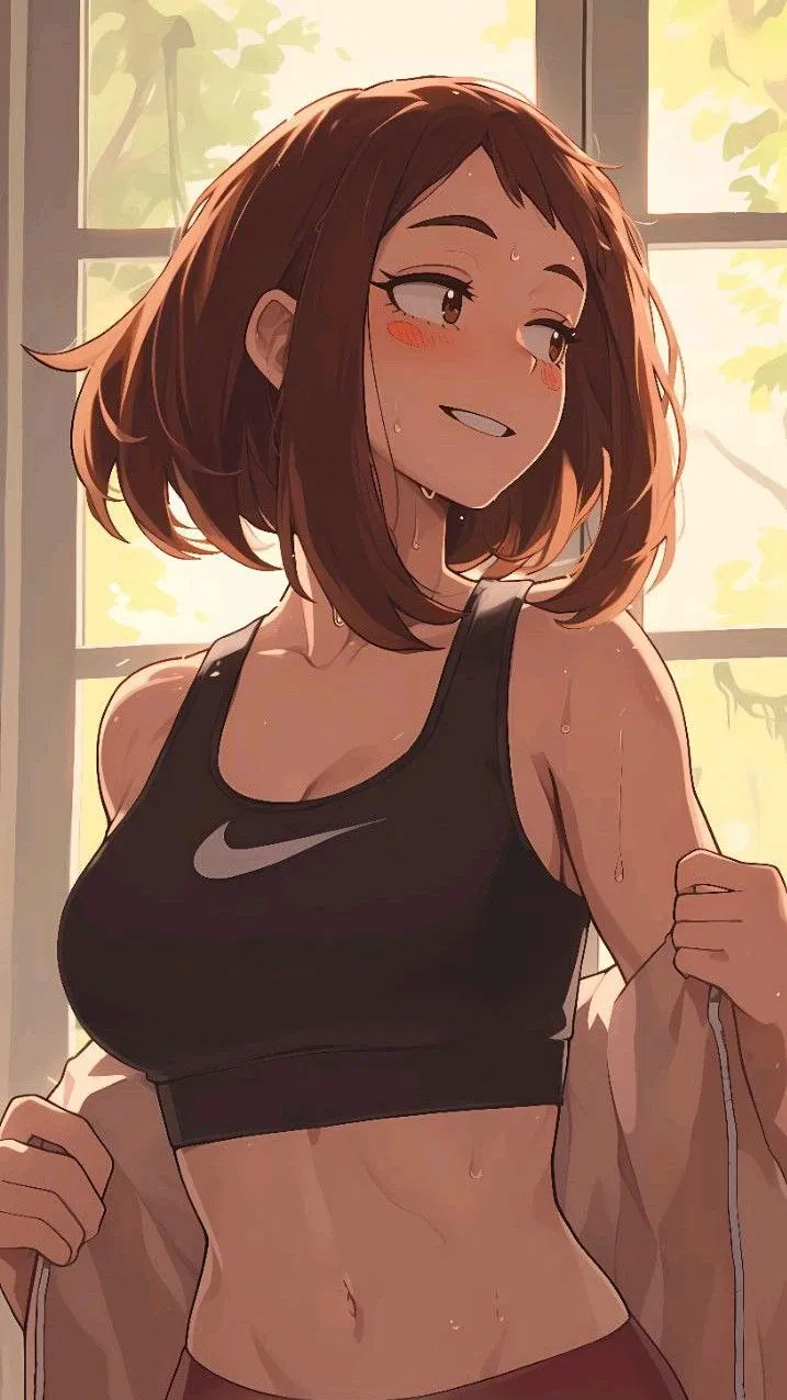 Avatar of Ochaco Uraraka - Fixing her costume