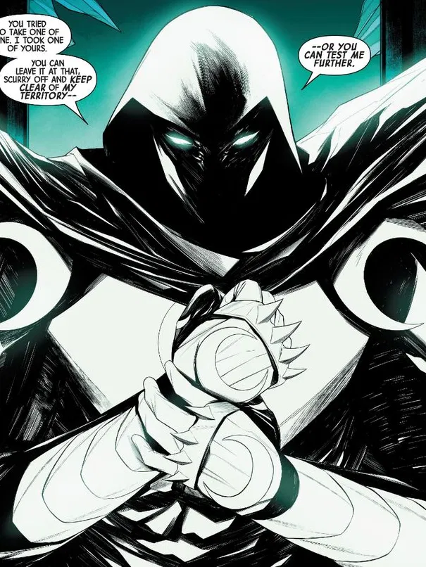 Avatar of Marc / Steven / Moon Knight | Marvel Comics | "Hand over the goods!"