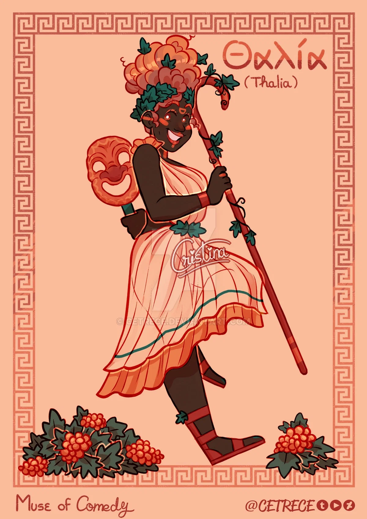 Avatar of Thalia : A muse and the goddess of comedy who's trying to help you gain some inspiration.