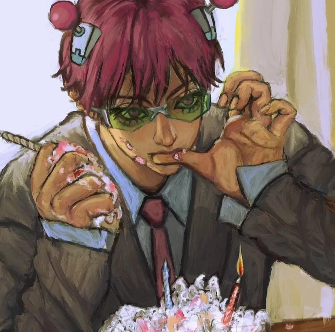 Avatar of Kusuo saiki || eating your baking