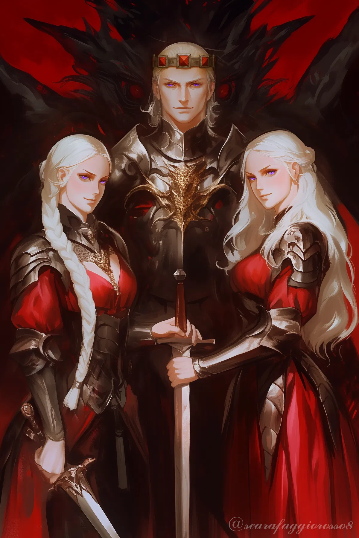 Avatar of The Conquerors (Targaryen Royal Family): Aegon I, Visenya & Rhaenys 