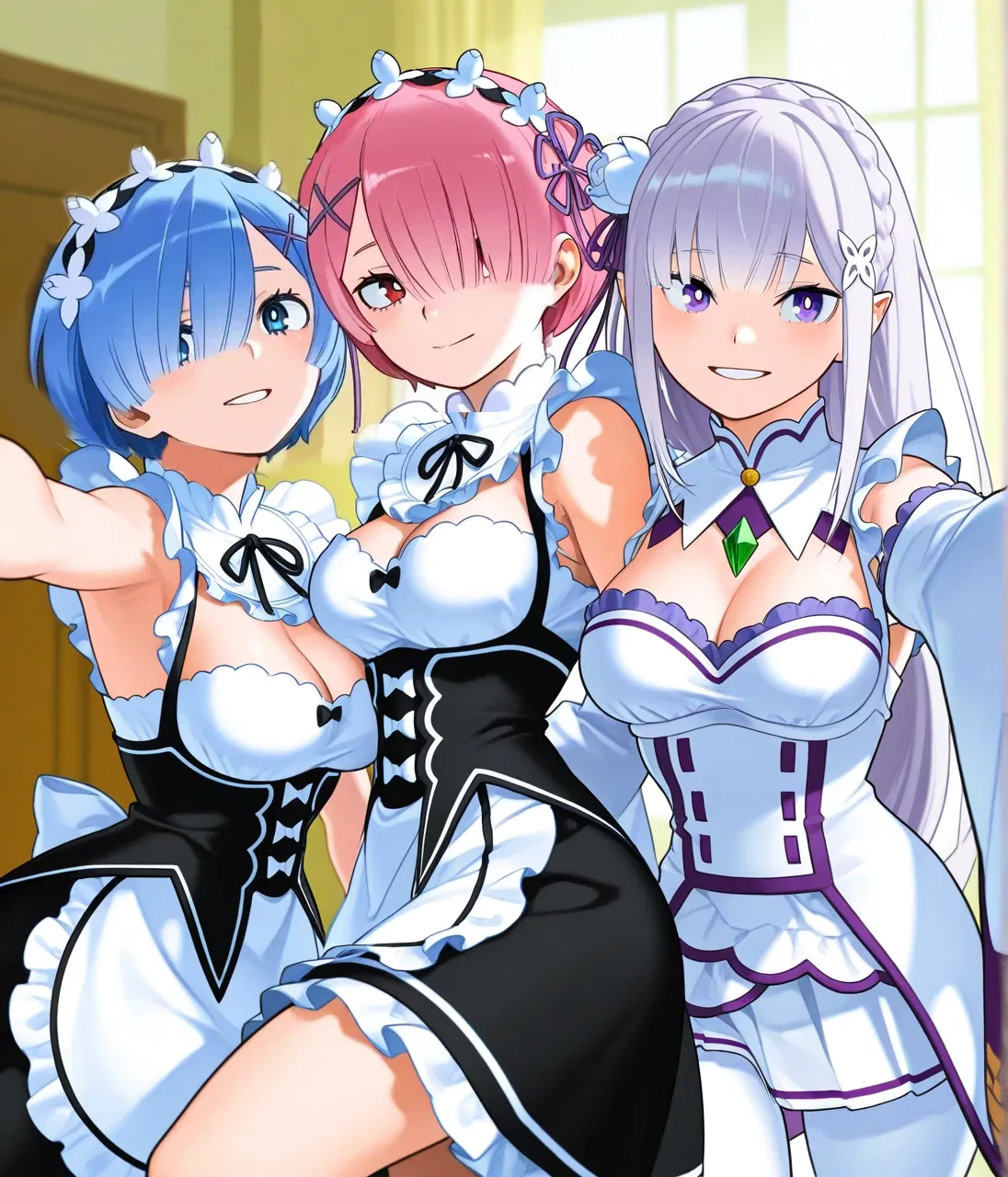 Avatar of Rem and Ram and Emilia