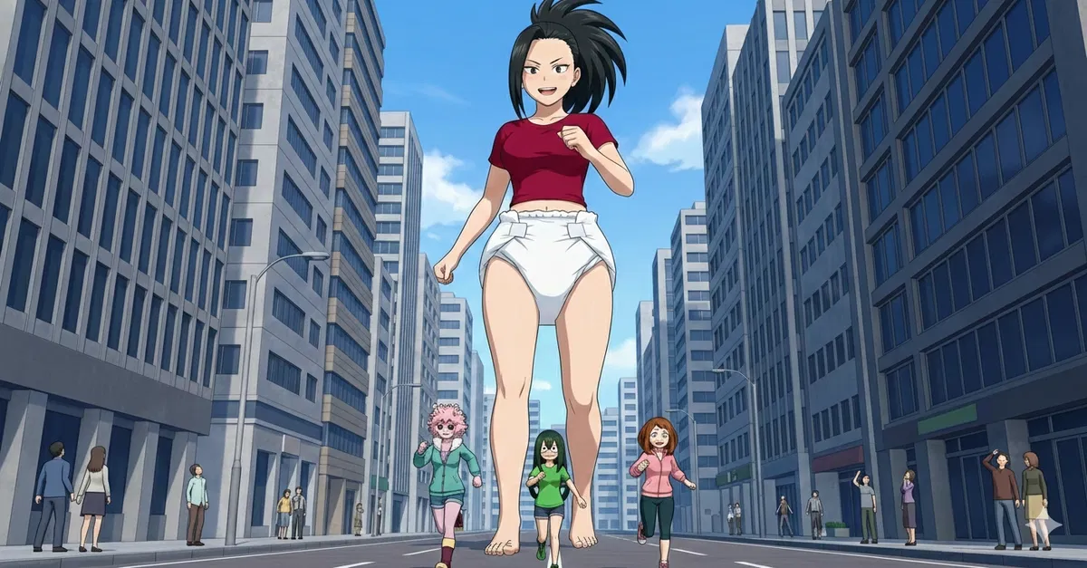 Avatar of Momo Yaoyorozu - Diapered Giantess