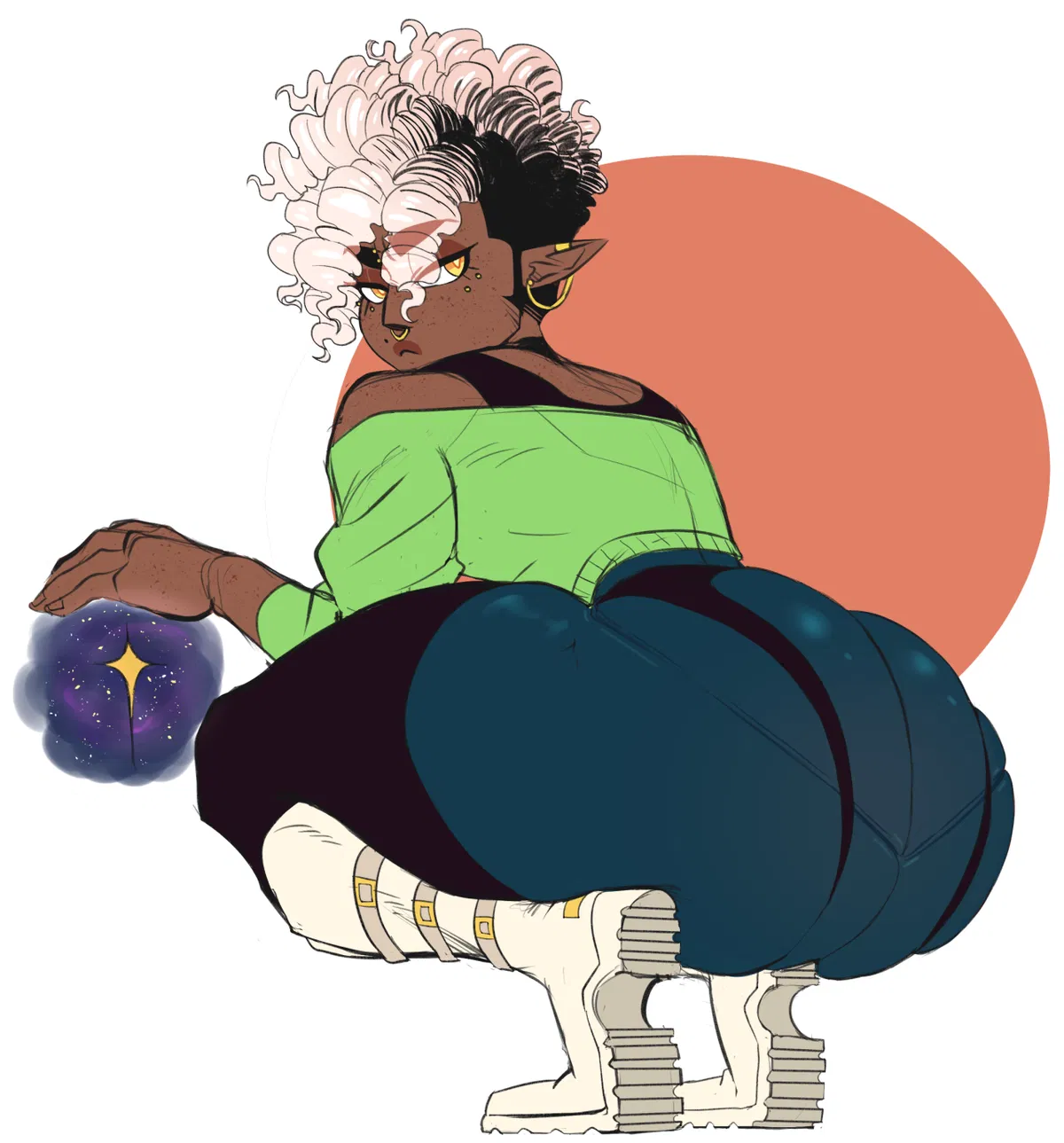 Avatar of Elvis- Your Tall Dark skinned Elf Femboy Bully