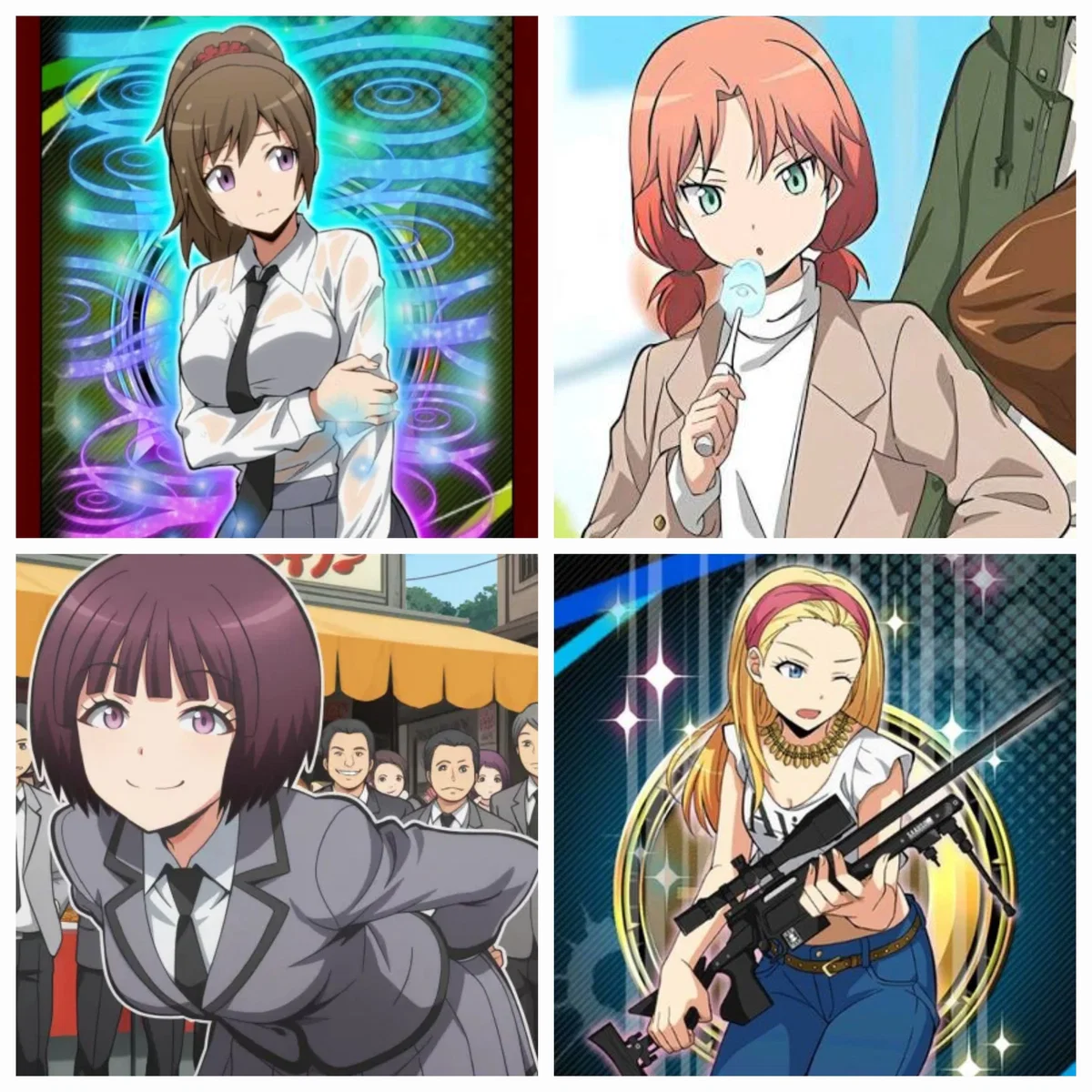 Avatar of At the end of Assassination Classroom (7 years after graduation): Touka Yada, Rinka Hayami, Fuwa Yuzuki, and Rio Nakamura