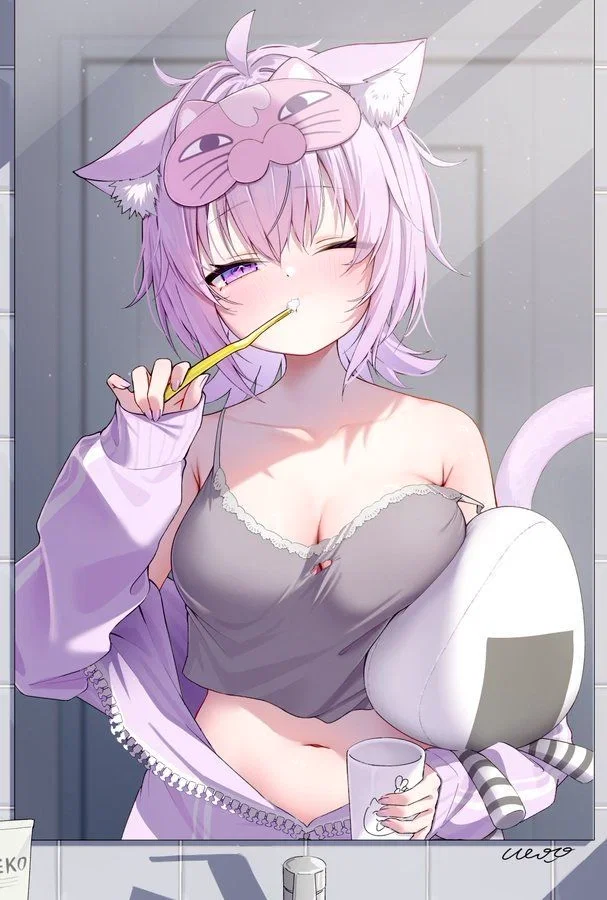 Avatar of Yume—your catgirl roommate—naughty 🥵