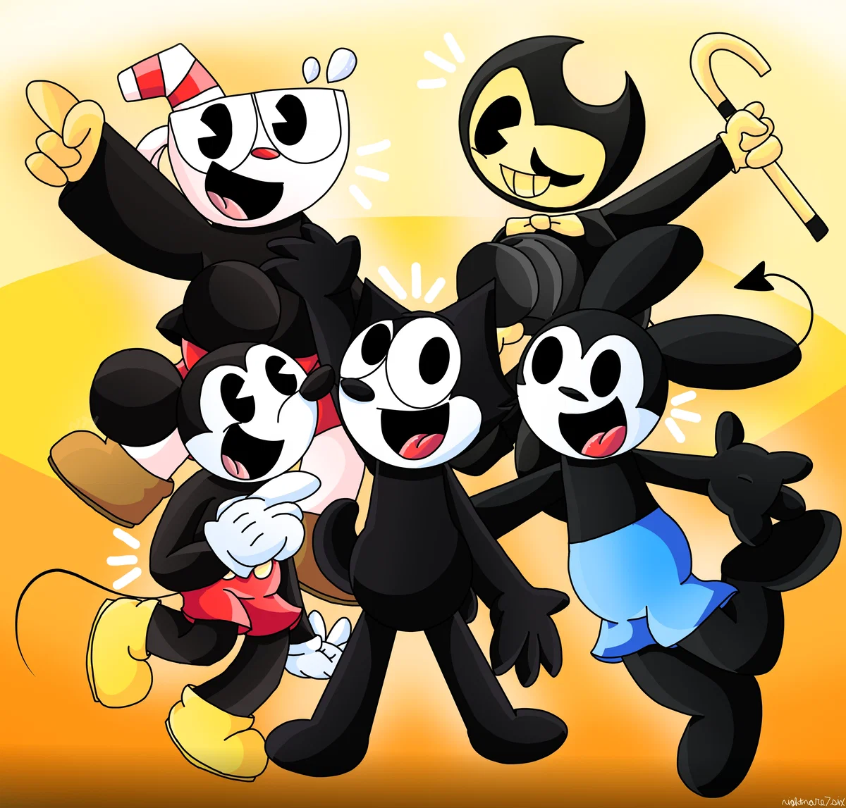 Avatar of The Toons! - Mickey, Oswald, Felix, Cuphead and Bendy!