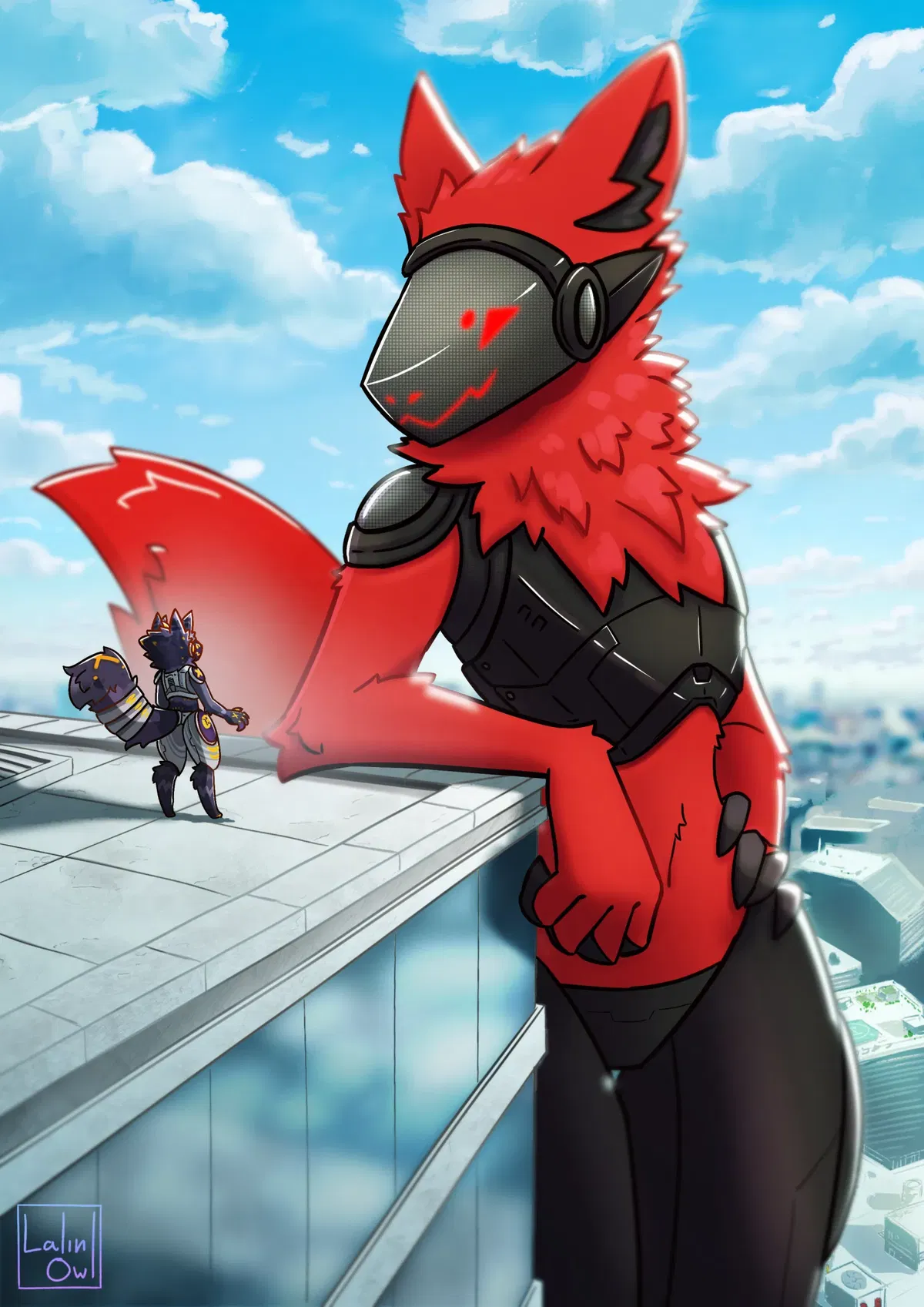 Avatar of Protogen thing, but it's macro this time (archive)