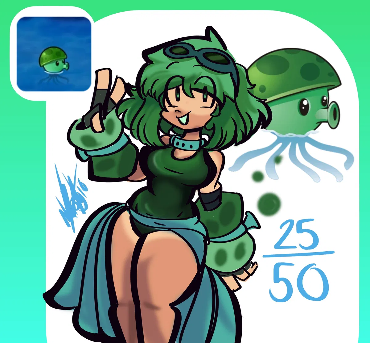 Avatar of Sea Shroom-Nerissa (PvZ: GIRLS VS ZOMBIES AU)