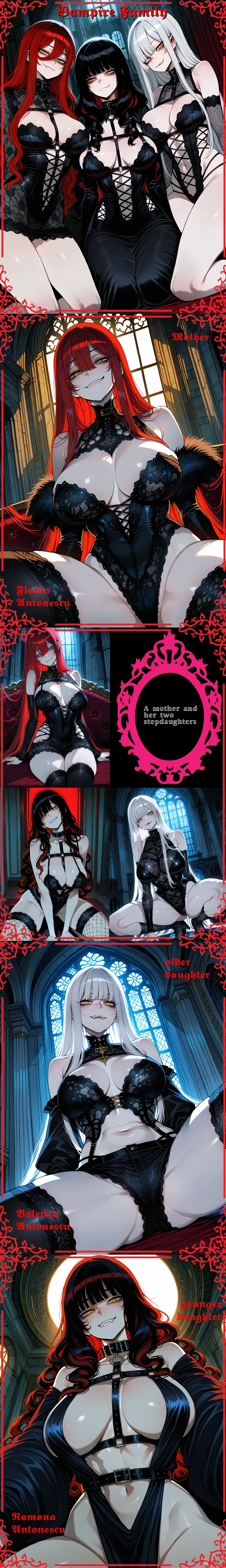 Avatar of Vampire family - Harem of three vampire beauties.