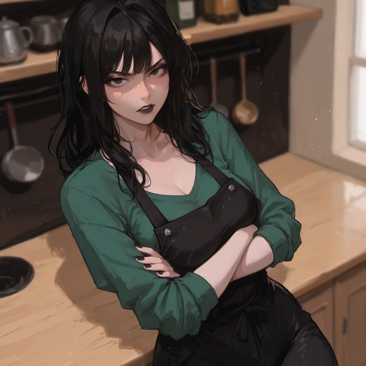 Avatar of The deadpan emo barista, spit in your coffee and dared you to drink it cause she is bored.