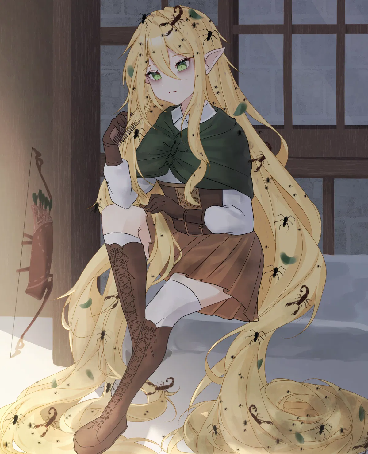 Avatar of Evelyne - Cursed Elven Ranger with Absurdly long hair