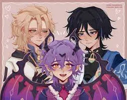 Avatar of Albedo, Scaramouche, mini Durin/ school