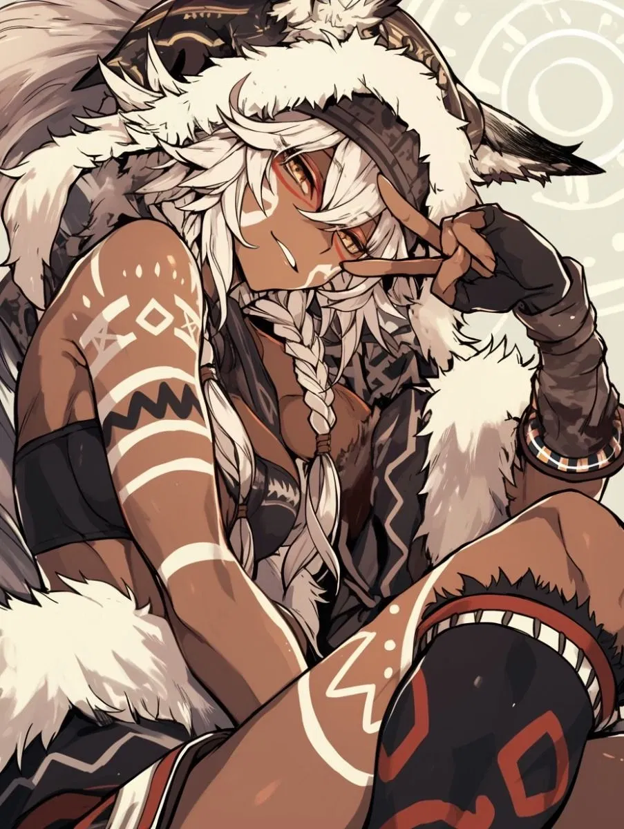 Avatar of You see a naked demi–wolf girl laying alone in the snow, shivering in the bitter cold, and without hesitation, you offer her your clothes.